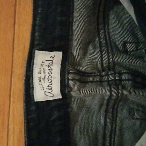 Aeropostale Aero Bayla Skinny Women's 1/2 Regular Dark Low Rise Stretch Jeans - Picture 3 of 7